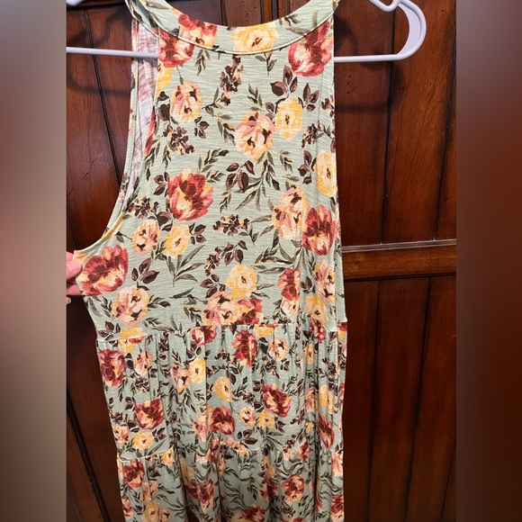 Torrid size 0 super soft floral print tank teal - Picture 3 of 4